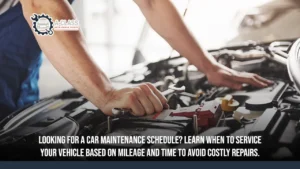 Car maintenance schedule